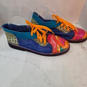 Women's Soletech  Leather Hand Painted Shoes, Size 12